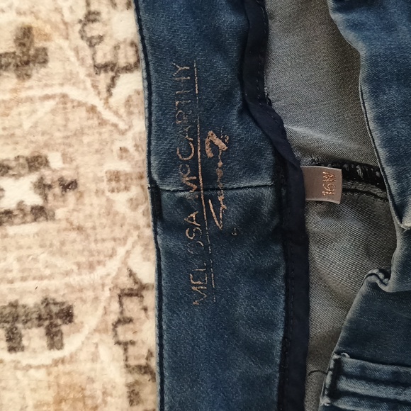 Melissa McCarthy Slimming Pencil Jeans [Size:16W] [Color: Blue] - Picture 2 of 5